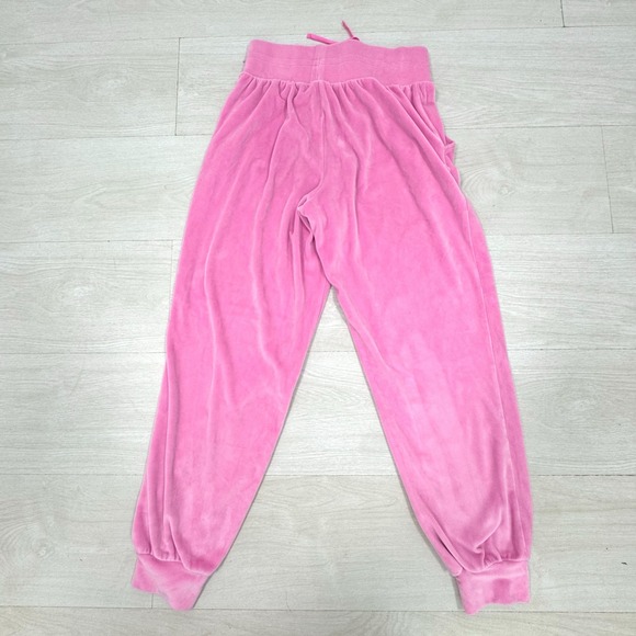 Victorias Secret Pink Velour‎ Jogger Sweatpants Embroidered V Logo Drawstring - Picture 2 of 5